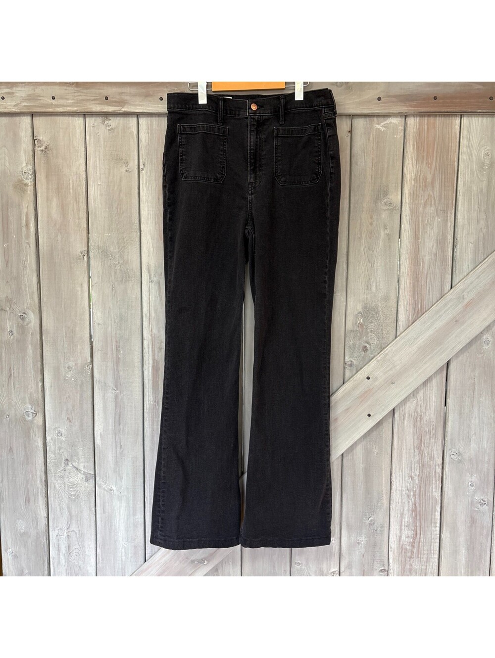 Gap ’70s Flare High Rise Jeans Size 14 Tall | Dark Wash Stretch Denim